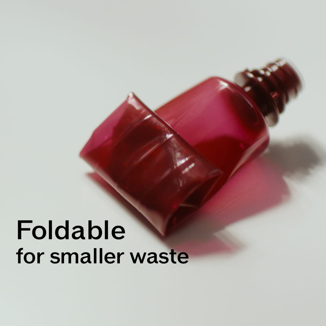Foldable for smaller waste